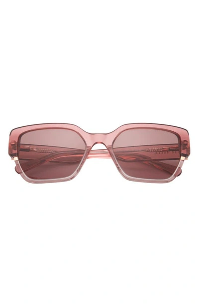 Shop Ted Baker 56mm Square Sunglasses In Blush Crystal