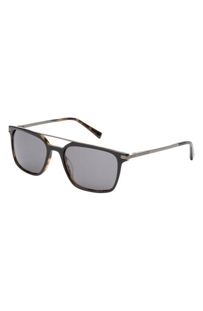 Ted Baker 56mm Polarized Square Sunglasses In Black
