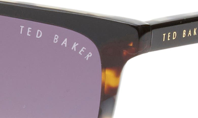 Shop Ted Baker 56mm Rectangular Sunglasses In Black