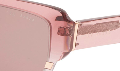 Shop Ted Baker 56mm Square Sunglasses In Blush Crystal