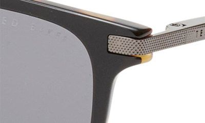 Ted Baker 56mm Polarized Square Sunglasses In Black