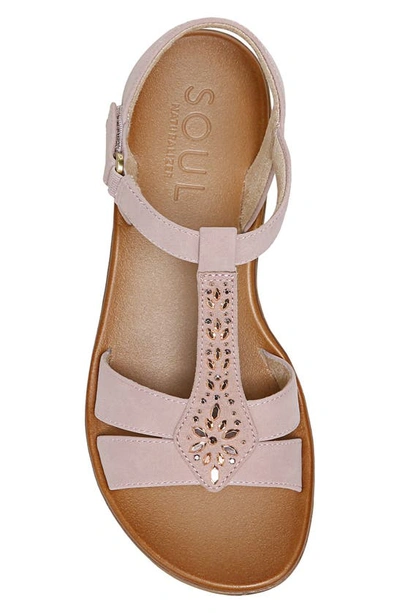 Soul Naturalizer Summer Embellished T-strap Sandal In Mauve