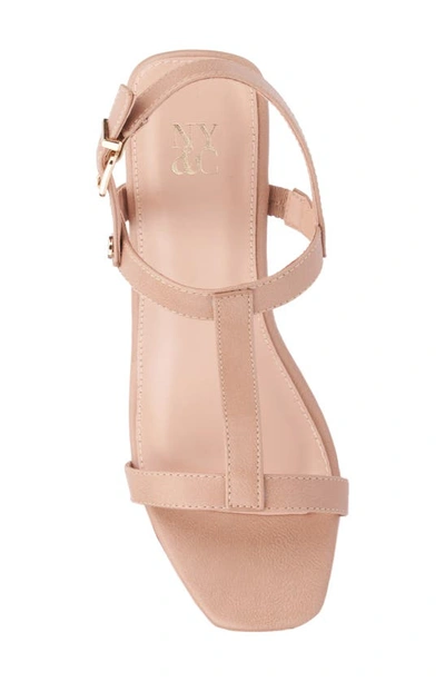 Shop New York And Company Aimee Wedge Sandal In Beige