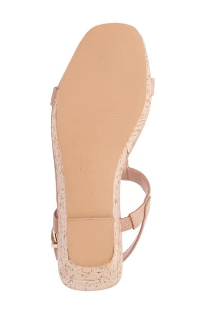 Shop New York And Company Aimee Wedge Sandal In Beige