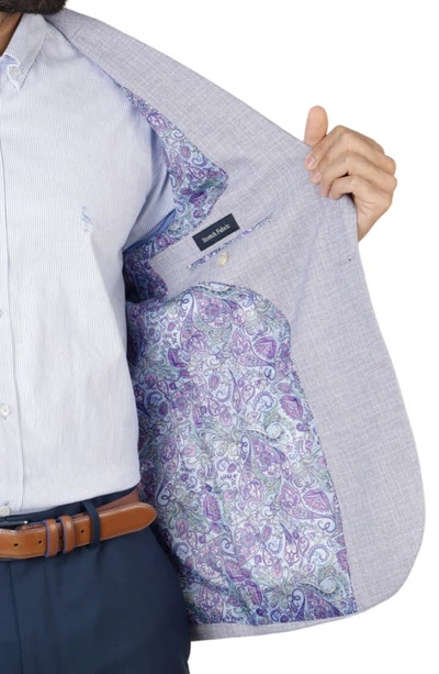 Tailorbyrd Modern Fit Mini Shadow Plaid Sport Coat In Amethyst