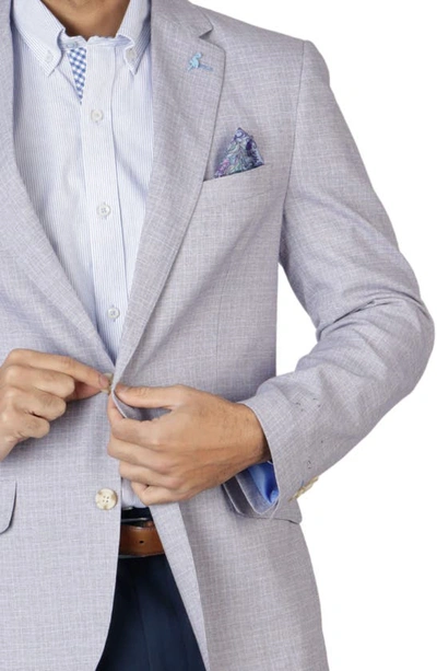Tailorbyrd Modern Fit Mini Shadow Plaid Sport Coat In Amethyst