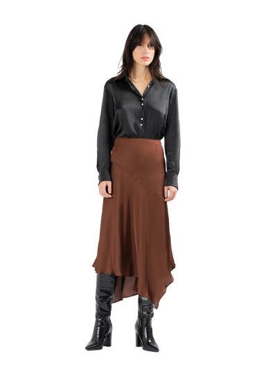 Shop Divalo Seiden Asymmetrical Satin Skirt