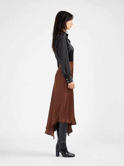 Shop Divalo Seiden Asymmetrical Satin Skirt
