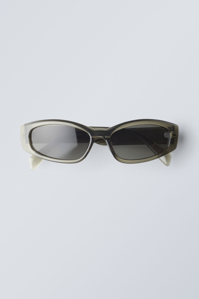 Shop Weekday Slide Sunglasses In Green