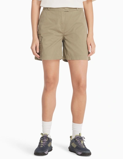 Shop Timberland Brookline Utility Cargo Shorts In Green