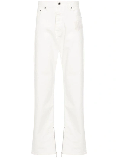 Shop Off-white Jeans With Zip Detail