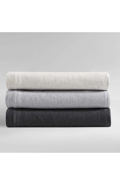 Shop Calvin Klein Mélange Cotton Blend Jersey Sheet Set In Blue