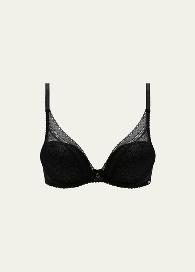 Chantelle Festivite Lace Plunge Bra 3682, Online Only In Black
