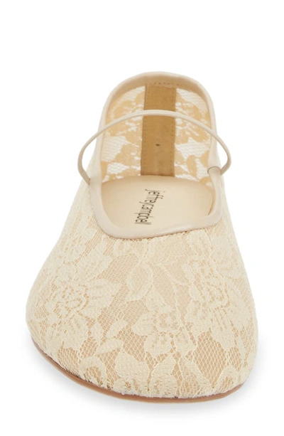 Shop Jeffrey Campbell Mesh Mary Jane Flat In Yellow Lace