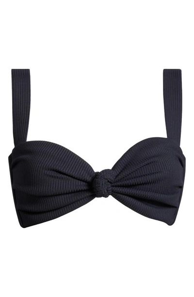 Montce Hayden Rib Bikini Top In Black Rib