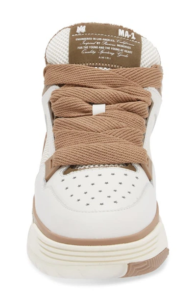 Shop Amiri Ma-1 Platform Sneaker In White Brown
