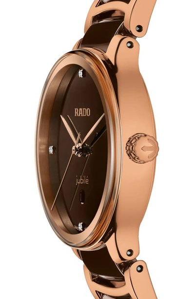 Rado Centrix Diamond Bracelet Watch, 30.5mm In Brown
