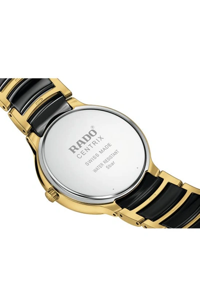 Rado Centrix Diamond Bracelet Watch, 39.5mm In Black