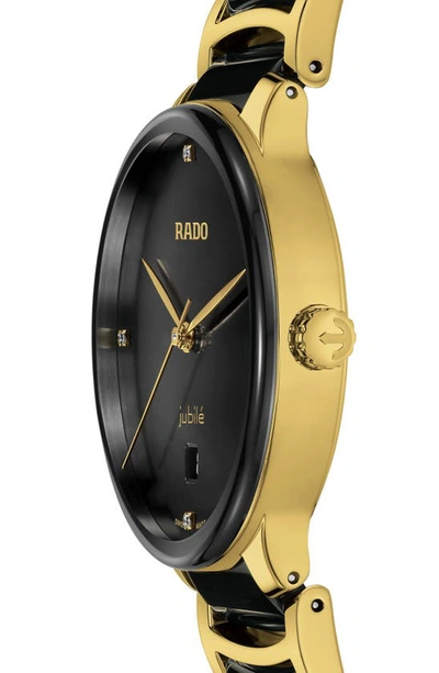 Rado Centrix Diamond Bracelet Watch, 39.5mm In Black