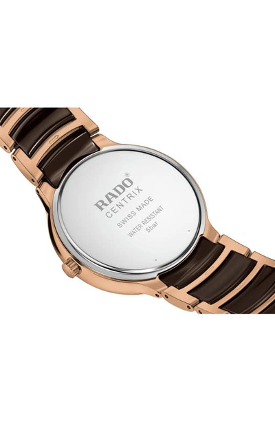 Shop Rado Centrix Bracelet Watch, 39.5mm In Brown