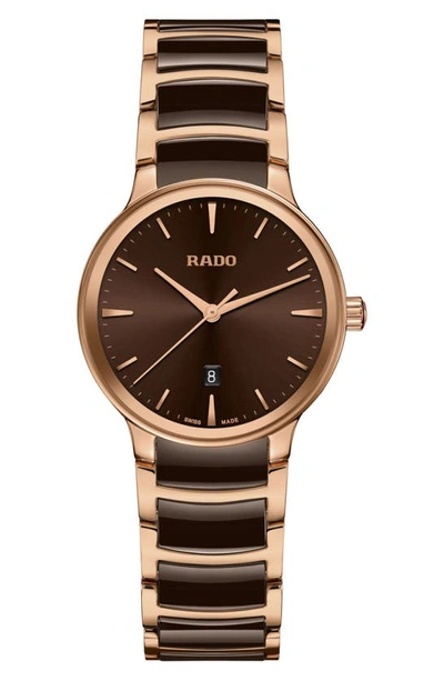 Shop Rado Centrix Bracelet Watch, 30.5mm In Brown