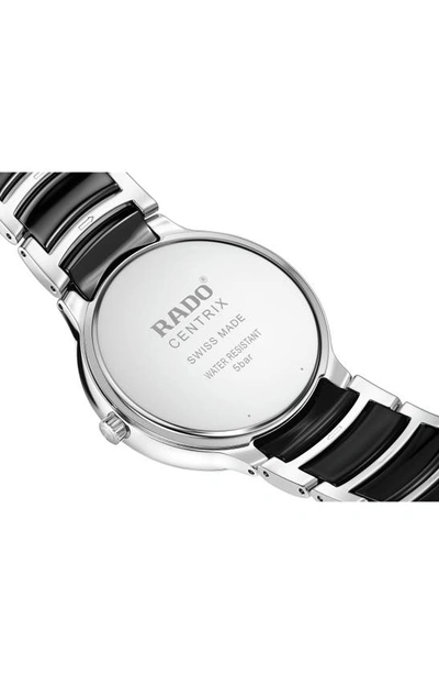 Rado Centrix Diamond Bracelet Watch, 39.5mm In Black