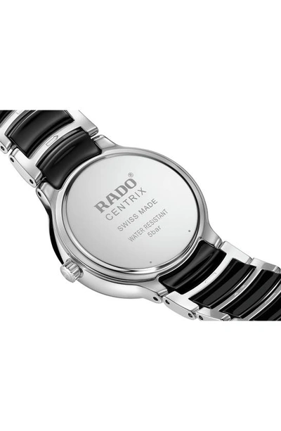 Shop Rado Centrix Diamond Bracelet Watch, 30.5mm In Black