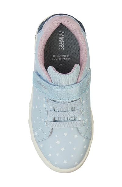Shop Geox Kids' Skylin Light Up Sneaker In Blue/ Pink