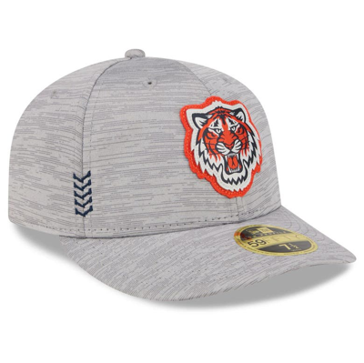 Shop New Era Gray Detroit Tigers 2024 Clubhouse Low Profile 59fifty Fitted Hat In Heather Gray