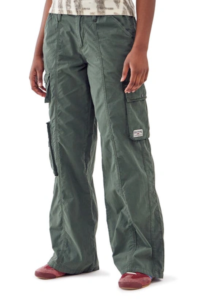 Shop Bdg Urban Outfitters Y2k Cotton Cargo Pants In Sage