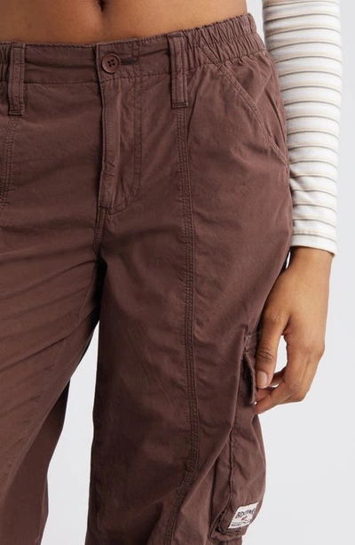 Shop Bdg Urban Outfitters Y2k Cotton Cargo Pants In Chocolate