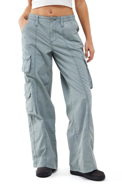 Shop Bdg Urban Outfitters Y2k Cotton Cargo Pants In Slate Blue