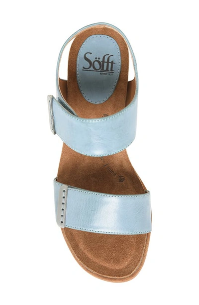 Shop Söfft Verdi Ii Wedge Sandal In Teal