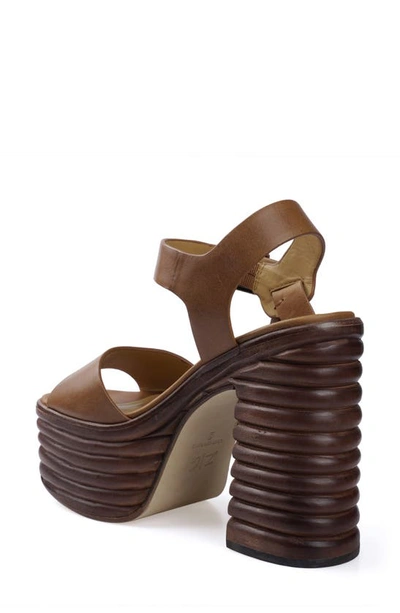 Zigi Sadira Platform Sandal In Tan Leather