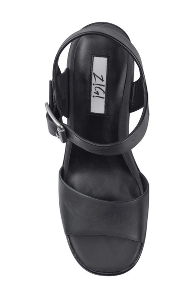Zigi Sadira Platform Sandal In Black Leather