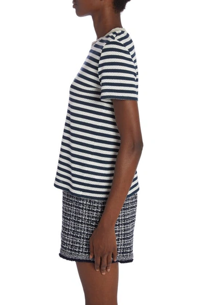 Moncler Striped Short-sleeve T-shirt In White