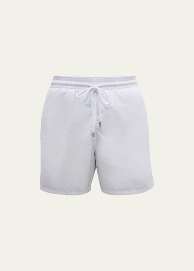 Shop Vilebrequin Men's Solid Swim Shorts In White