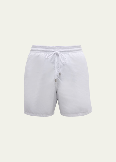 Vilebrequin Moorea Swim Shorts With Elastic Waistband In White