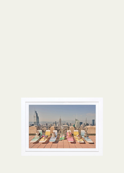 Gray Malin Sunbathers, Top Of The Rock Mini Print In Multi