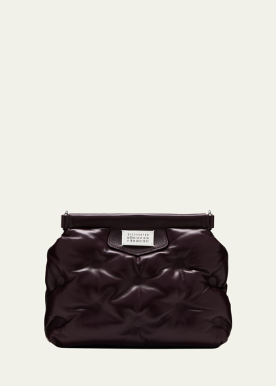 Shop Maison Margiela Glam Slam Classique Small Shoulder Bag In T5088 Merlot