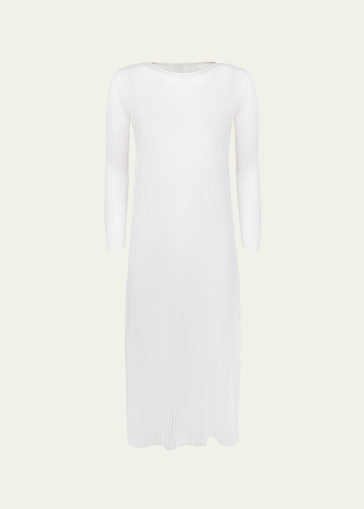 Shop Vix Solid Knit Telma Midi Dress In Off White