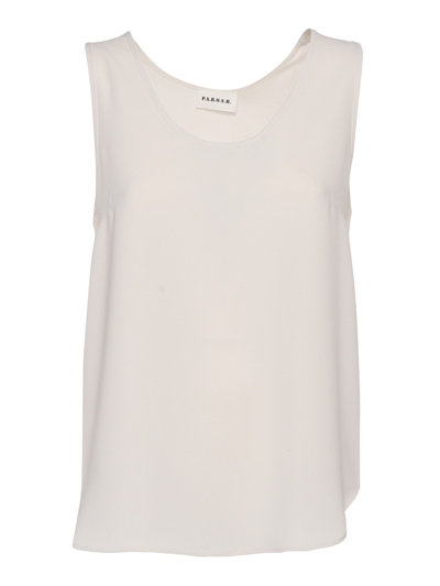Shop P.a.r.o.s.h Sleeveless Blouse In White