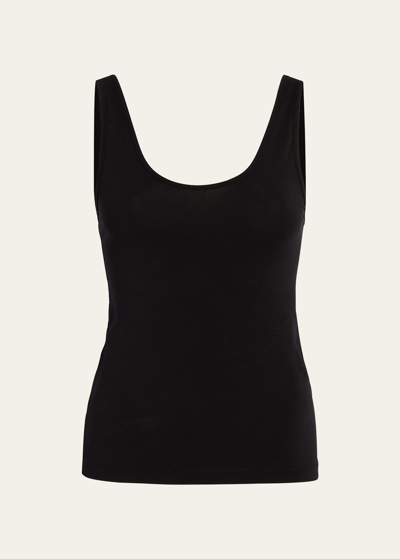 Shop Another Tomorrow Slim Tank Top In Black