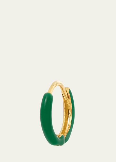 Shop Alison Lou 14k Gold Mini Huggie Earring, Single In Vert