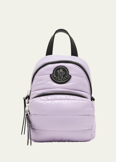 Shop Moncler Kilia Small Crossbody Nylon Backpack In Pastel Purple