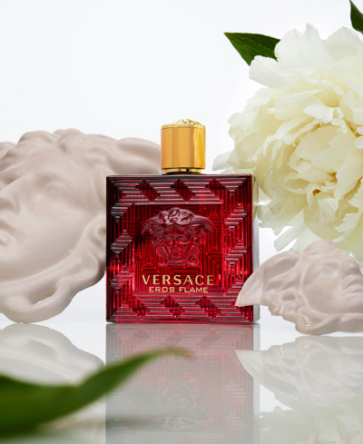 Shop Versace Men's 3-pc. Eros Flame Eau De Parfum Gift Set In No Color