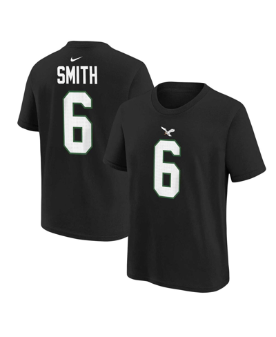 Shop Nike Big Boys And Girls  Devonta Smith Black Philadelphia Eagles Player Name And Number T-shirt