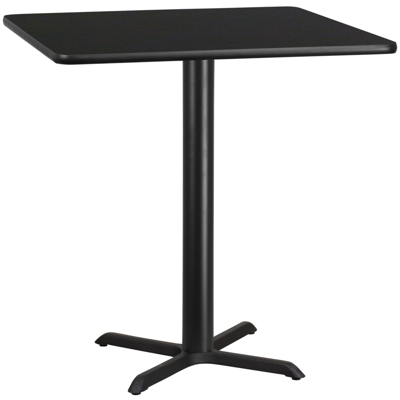 Shop Flash Furniture 42'' Square Black Laminate Table Top With 33'' X 33'' Table Height Base