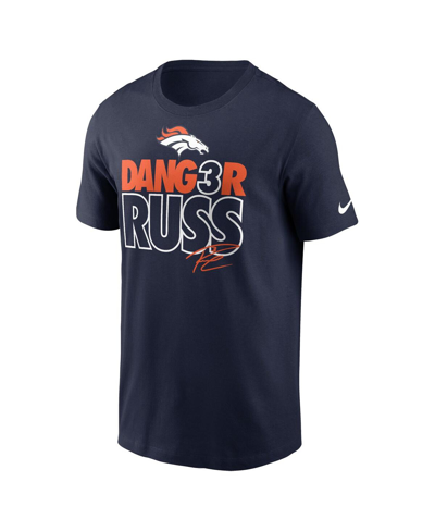Nike Russell Wilson Navy Denver Broncos Player Graphic T-shirt In Navy