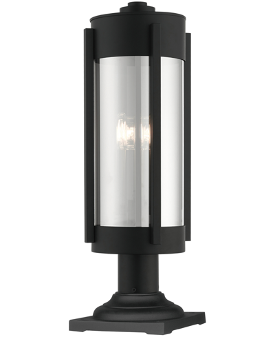Shop Livex Sheridan 3 Light Outdoor Post Top Lantern In Black